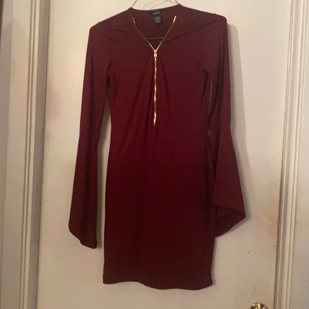 Rue 21 body conforming dress burgundy